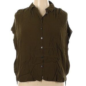 Madewell blouse short sleeve green size XL